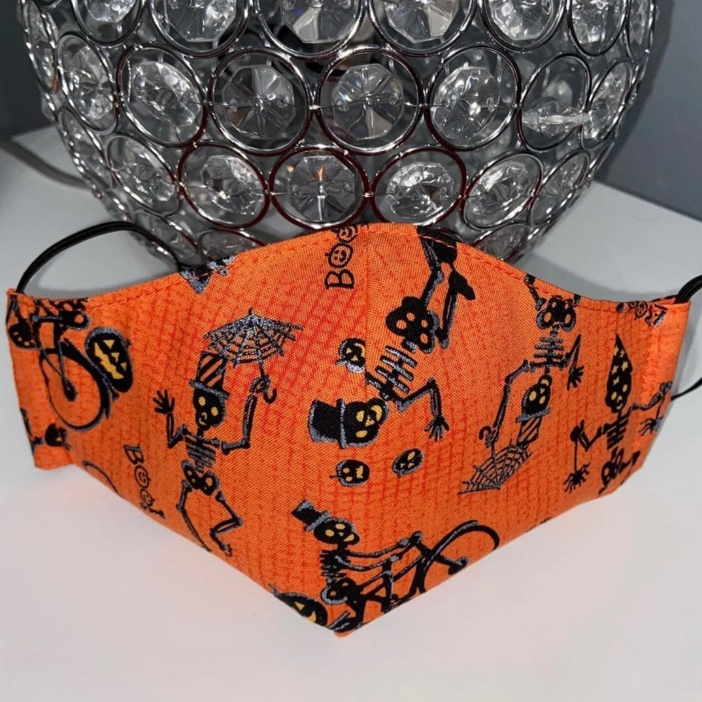 2 pack Handmade Halloween Print mask